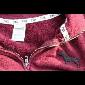 3/4 ZIP VS Pink Sweatshirt